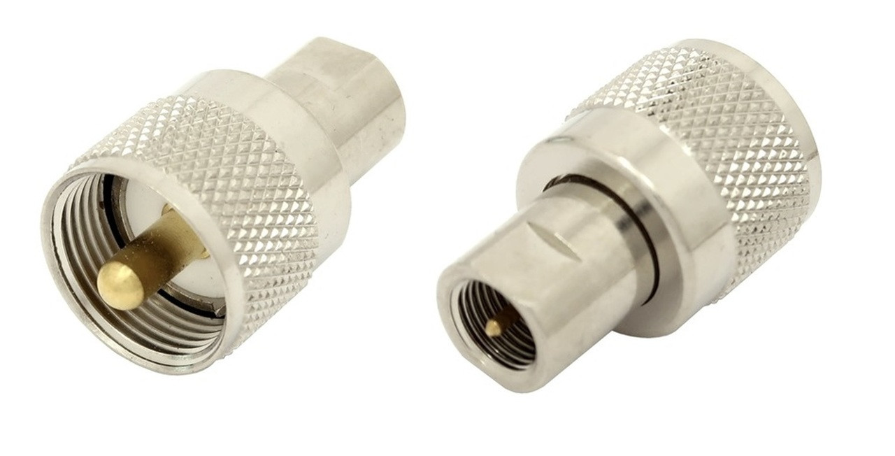 FME-Male to UHF-Male PL-259 Coaxial Adapter Connector