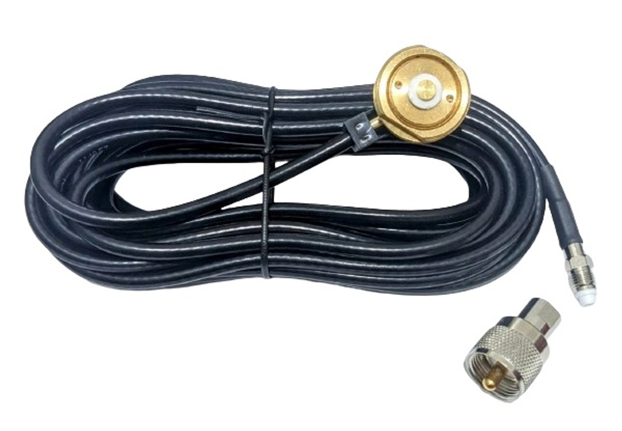 AM-207A - 3/4" NMO to PL-259 Antenna Mount - 17-Foot RG-58/U