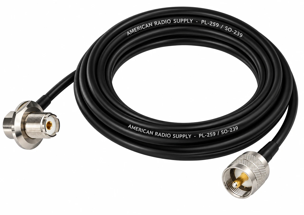 Mobile Antenna Cable Mount - PL-259 to SO-239 UHF - AM-207LA