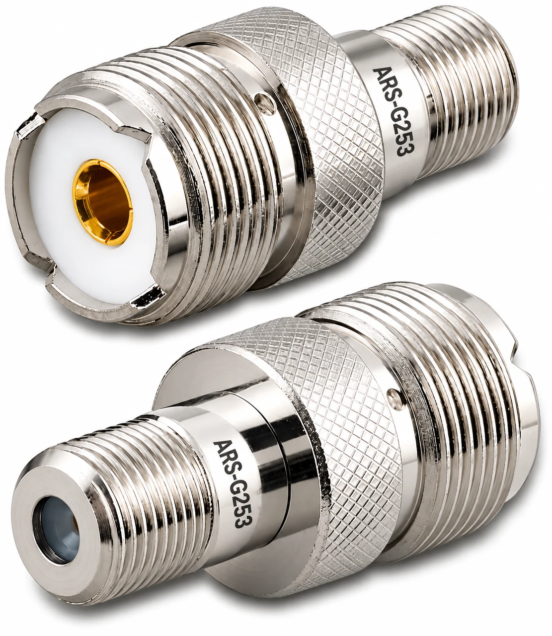 UHF-Female SO-239 to F-Type Female Coaxial Adapter Connector - ARS-G253