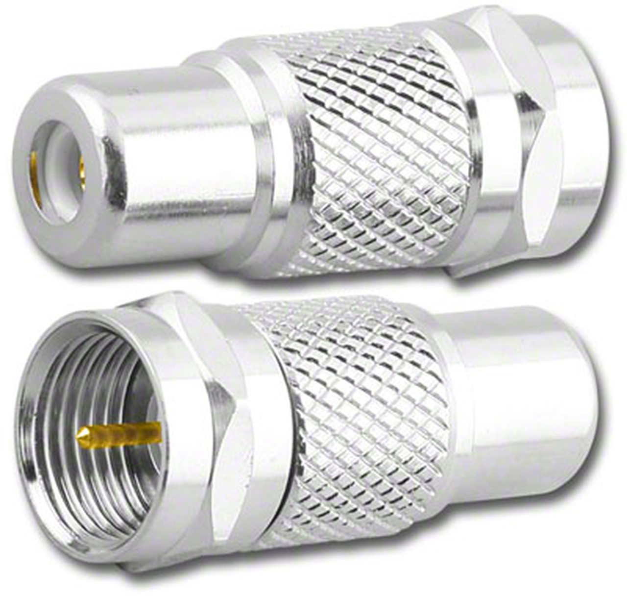Type F-Male to RCA-Female Coaxial Adapter Connector