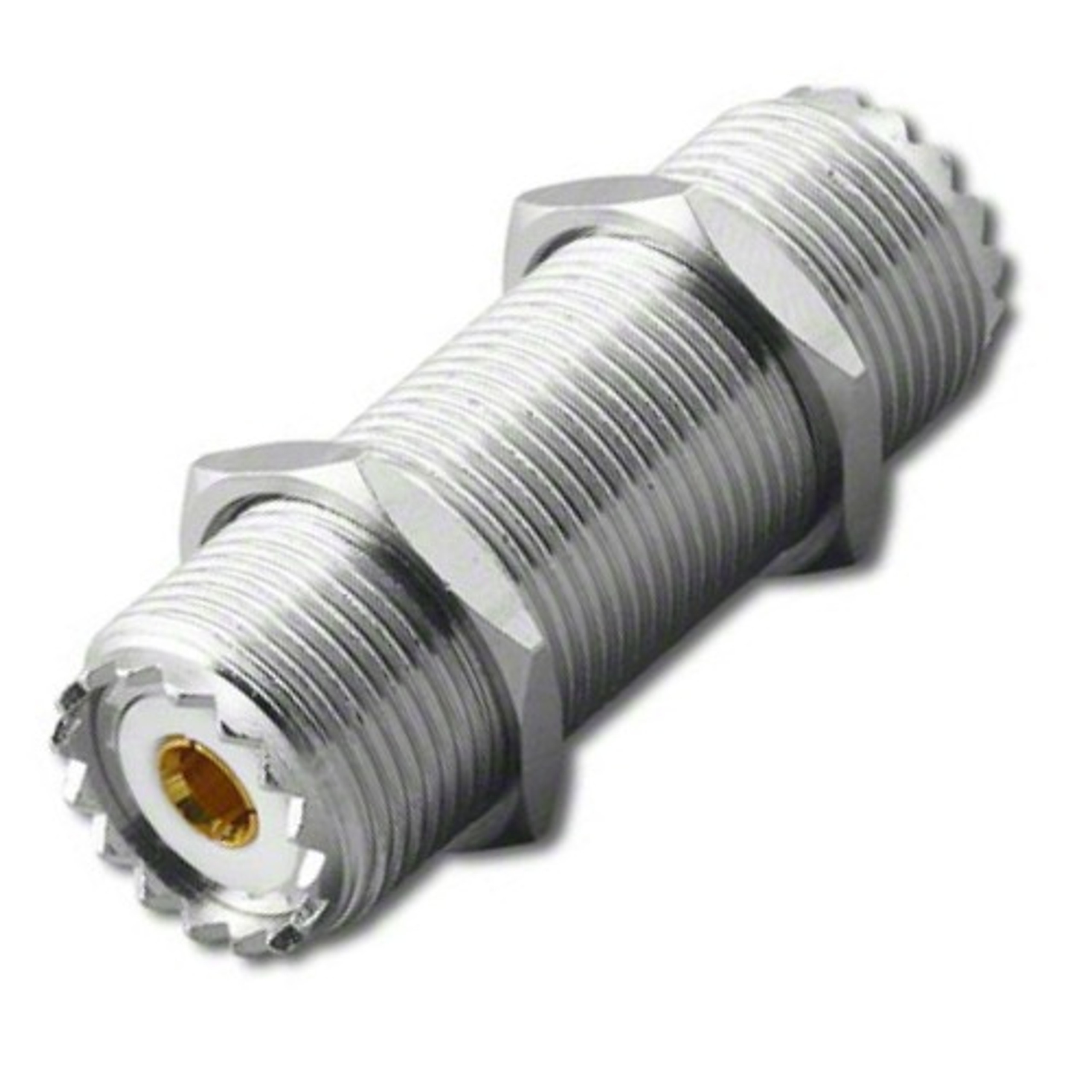 3Inch Long UHFFemale SO239 Feedthru Bulkhead Coaxial Connector