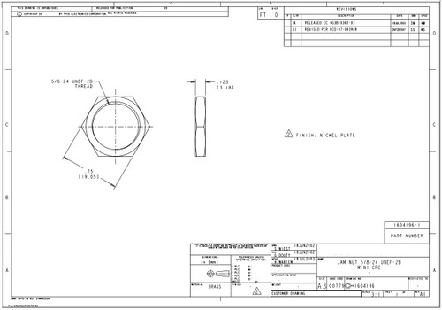 Panel Nut for UHF-Female and Type N-Female Bulkhead Connectors - SO-239