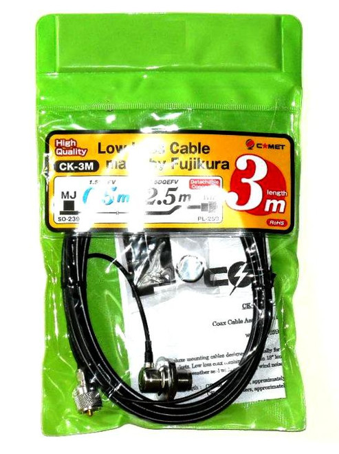 Comet CK-3M - Deluxe SO-239 Mobile Lip Mount Cable Assembly