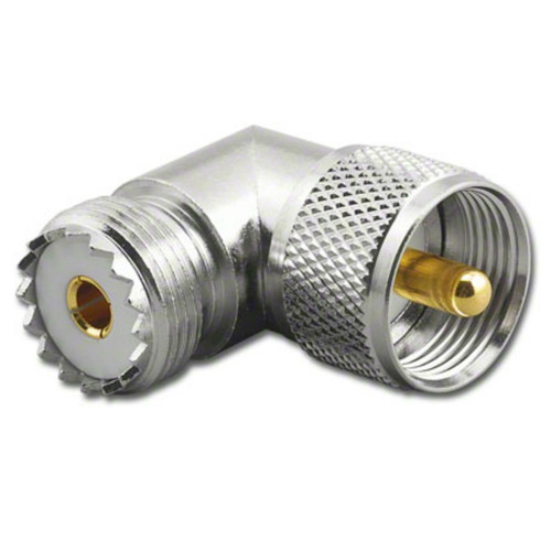UHF Male / Female Right Angle Elbow Coaxial Adapter Connector