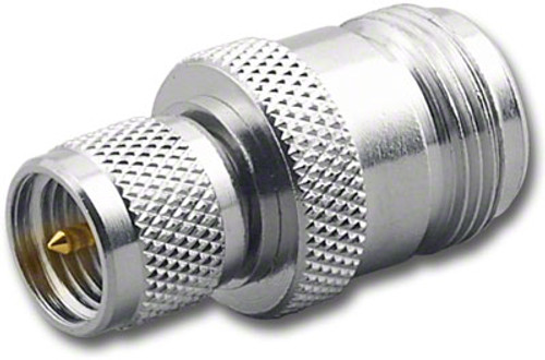 Mini UHF-Male to N-Female Coaxial Adapter Connector