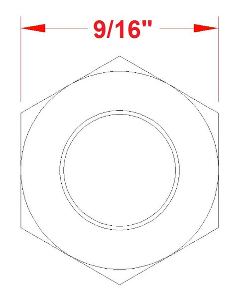 Heavy-Duty Double Female 3/8-24 Thread Nut for Stick Antenna - 1.5" Long