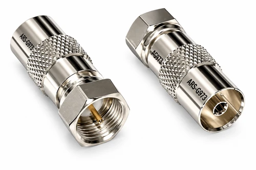 PAL Female Jack to Type F Male Coaxial Connector Adapter - ARS-G973
