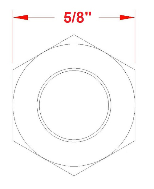 3/8-24 Threaded Double Female Hex Nut for Radio Antenna Mounting