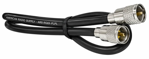 3-Foot RG8X Coaxial Cable Assembly Low-Loss 95% Shield PL-259 Mini-8