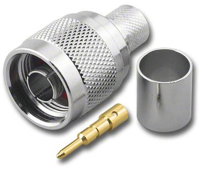 LMR400 - Type N-Male Coaxial Cable End Crimp Connector - RFN-7646-L400