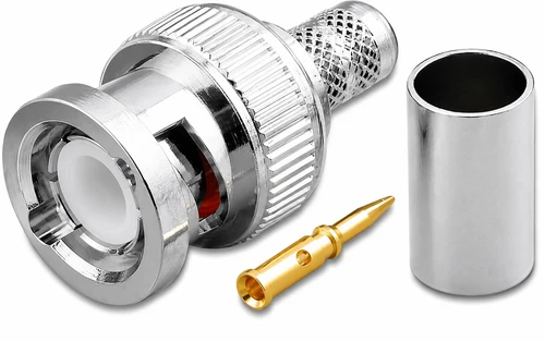 RG-8X & LMR240 - BNC Male Crimp Coaxial Cable Connector - BNC-3029-8X