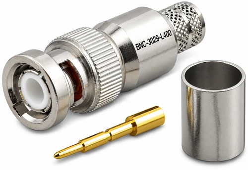 BNC-Male Dual Crimp Plug Coaxial Connector for Belden 8281 (BNC