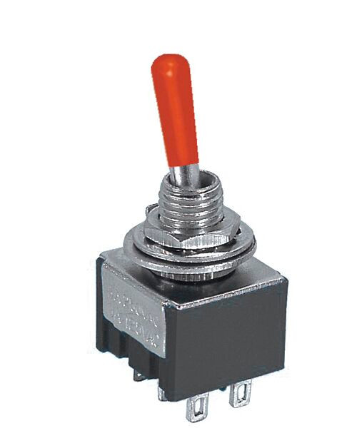 Mini Toggle Switch On/Off/On DPDT 6P 6A 125VAC - P/N CES-66-1206