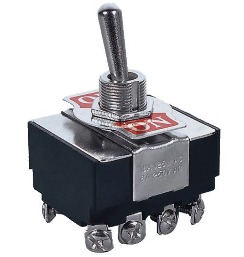 Heavy Duty Toggle Switch On/Off/On 4PDT 12P 15A 125VAC - P/N CES