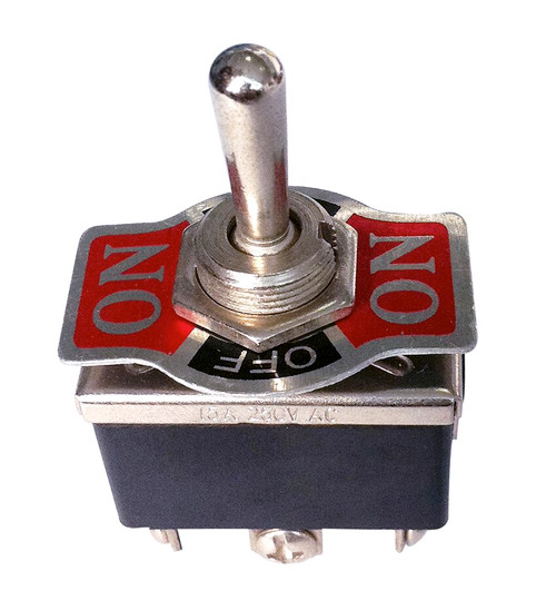 Heavy Duty Toggle Switch On/Off/On DPDT 6P 20A 125VAC - P/N CES-66