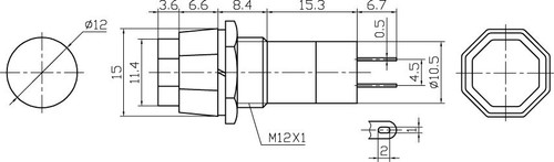 Push Button Switch On/Off SPST 2P 3A 125VAC - P/N CES-66-2451