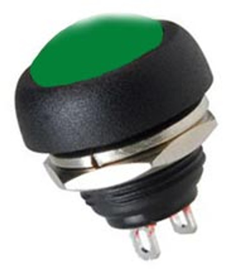 GREEN - Push Button Switch Off/On SPST 2P 3A 125VAC - CES-66-2443