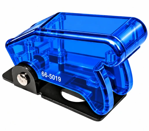 66-5019 - Transparent Blue Aircraft-Style Toggle Switch Safety Cover