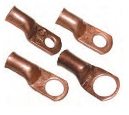 CES-8382 - #8 AWG Seamless Copper Ring Terminal 3/8-Inch Bolt Hole