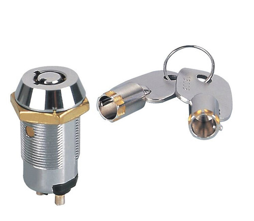 Key Switch SPST On/Off  Round Key Style - CES-66-2802