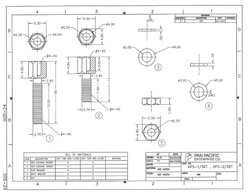 HFS-2 - Screw Lock Set - Hardware