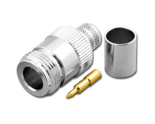 RP-N Female Jack Crimp Connector for LMR400 RG-8 RG-213 Coaxial