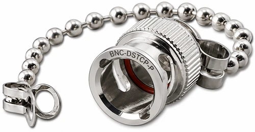 BNC Male Plug Dust Cover Protective Cap with Retaining Chain BNC-DSTCP-P