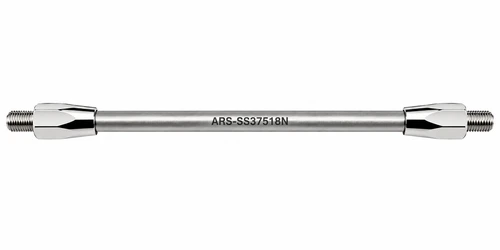 18-Inch - 3/8 x 24T Stainless Steel Antenna Mast Extension - PCM SS37518N
