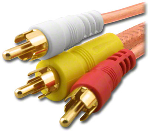 6-Foot - Deluxe Gold Triplex Translucent RCA A/V Cable