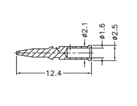 Spare Center Pin Contact for TNC Male RG-8X Crimp Connector - 50-Pack