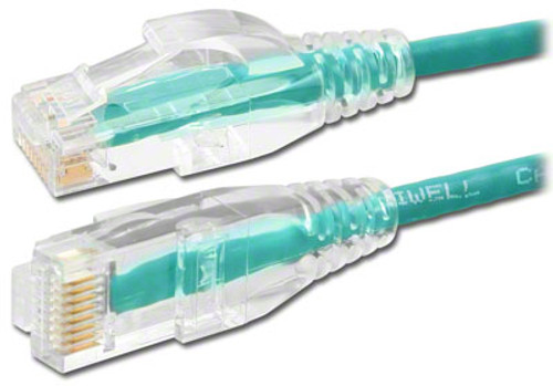 15-FT- Mini Cat 6 Thin Patch Cable - Green Jacket - DC-56NP-15GNTB - TMB