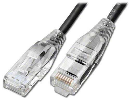 5-FT- Mini Cat 6 Thin Patch Cable - Black Jacket - DC-56NP-5'BKTB - TMB