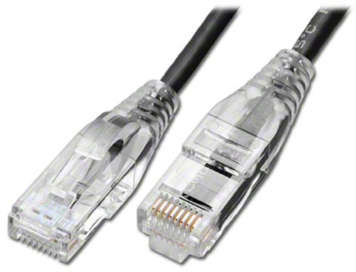 25-Foot - Mini Cat 6 Thin Patch Cable - Black Jacket - DC-56NP-25BKTB - TMB