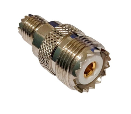 SO-239 UHF-Female to Mini-UHF-Female Coaxial Adapter Connector