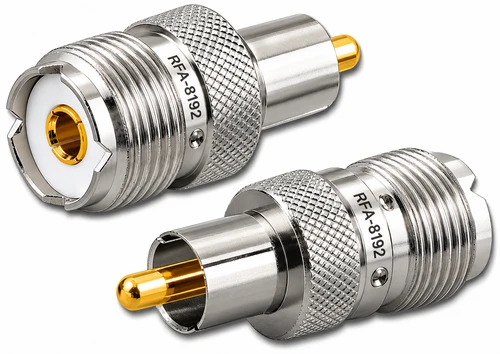 UHF-Female SO-239 to RCA-Male Plug Coaxial Adapter - RFA-8192