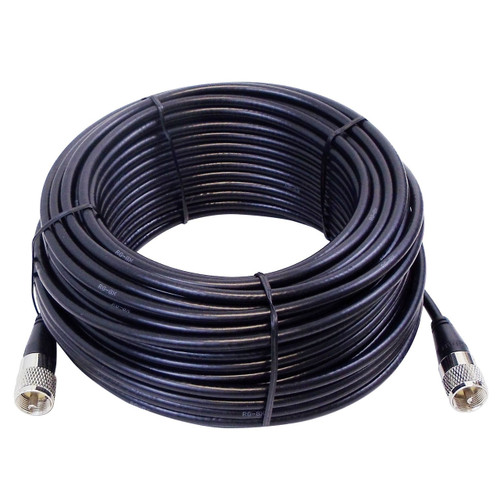 75-Foot RG8X Coaxial Cable Assembly Low-Loss PL-259 Mini-8 - CBD-RG8X-75