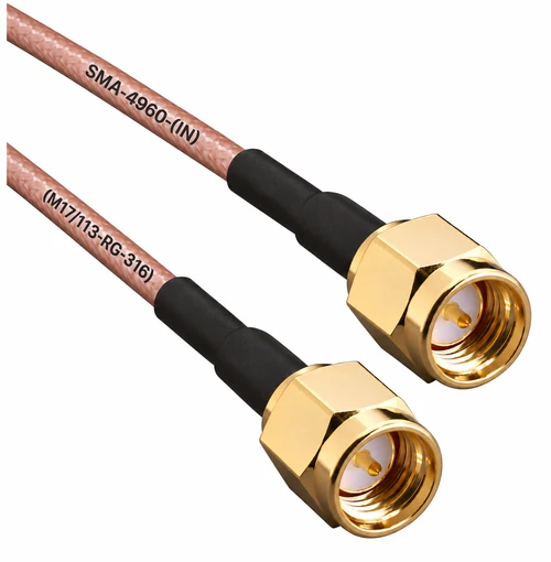 24-Inch - RG-316 Coaxial Cable - SMA-Male to SMA-Male - SMA-4960-024