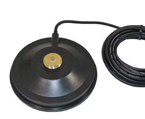 5" Heavy Duty Black NMO Antenna Mag Mount PL-259 Connector - 17ft Cable