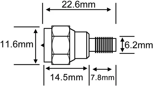 Type F-Male to SMA-Female Coaxial Adapter Connector Type RFF - ARS-4914