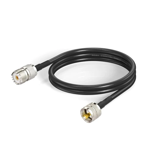 3-Foot - RG-8X Coaxial Cable PL-259 to SO-239 UHF Connectors - ARS-4857