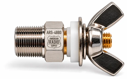 SO-239 to RF Wire Antenna Feed Point Connector with Wing Nut  - ARS-4880