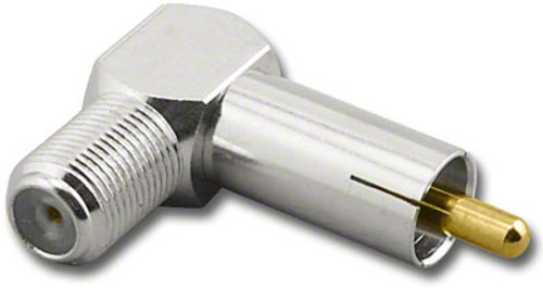 F-Female to RCA-Male Plug Coaxial Adapter (RFA-8792ER)