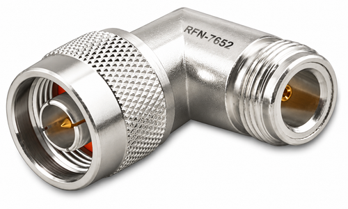 N Male Female Right Angle Coaxial Adapter