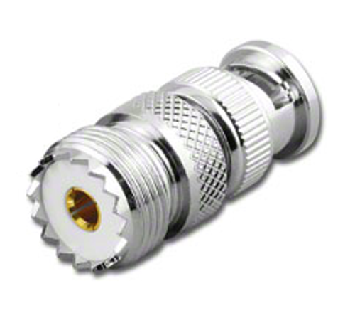 BNC-Male to SO-239 UHF-Female Coaxial Adapter Connector