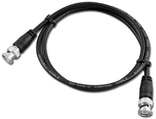 3-Foot RG-58 Black Molded BNC Stranded Center Conductor Coaxial Cable