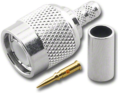 RG-58/U - TNC Male Plug Coaxial Cable End Crimp Connector - TNC-3422