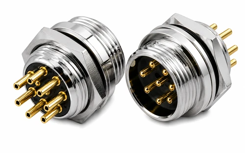 8-Pin - Microphone & Electrical Cable Connector - Panel Jack