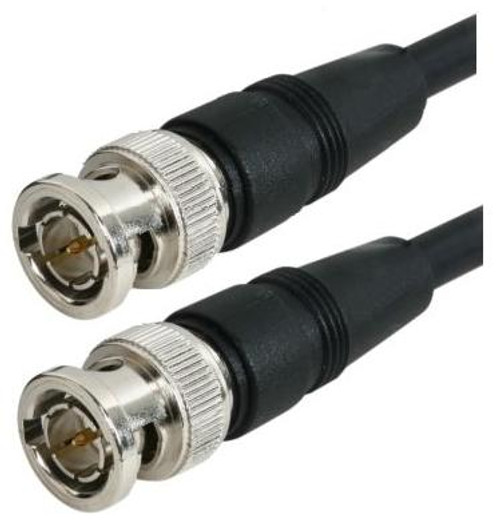 25-Foot - RG-59 BNC Coaxial Patch Cable - 75-Ohm - Black Jacket