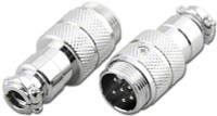 6-Pin - Microphone & Electrical Cable Connector - Male Plug